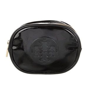 Tory Burch Black Patent Leather Cosmetic Case